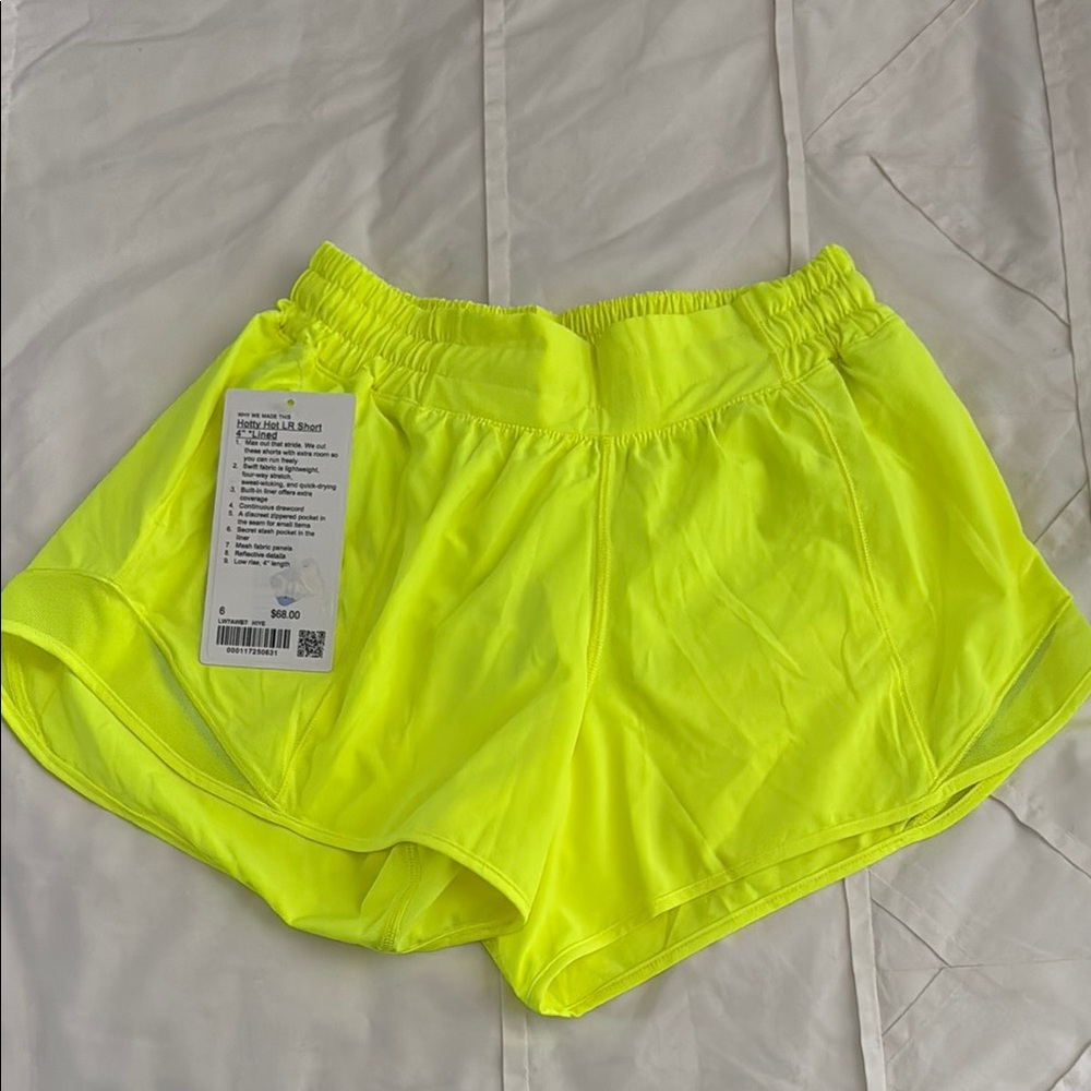 Lululemon Athletica Neon Yellow Athletic Shorts